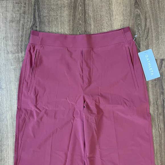 NEW Athleta Brooklyn Heights New Wide Leg Berry Pant Sz 8 - Picture 3 of 12